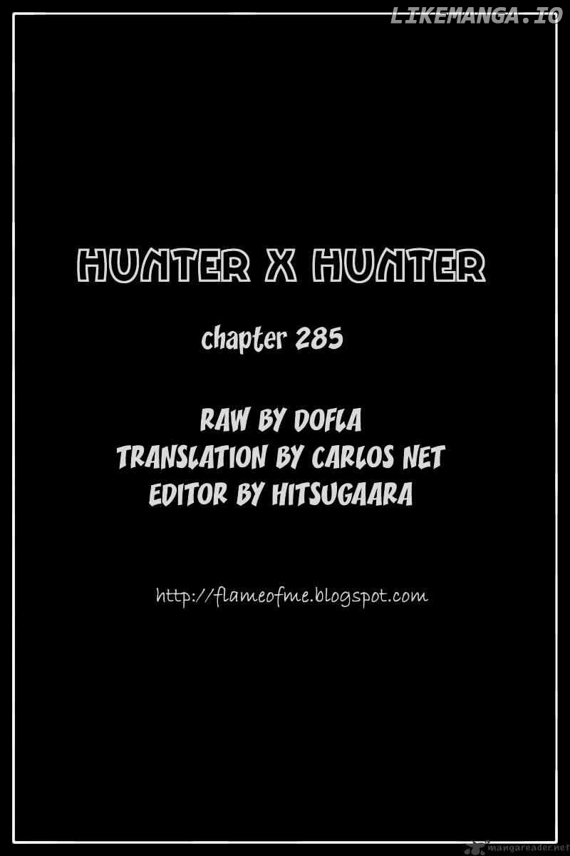 Hunter x Hunter, Chapter 285 image 16